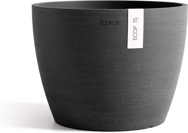 Ecopots Pflanztopf Stockholm Dunkelgrau rund B: 31 cm, T: 23,3 cm - Bild 1