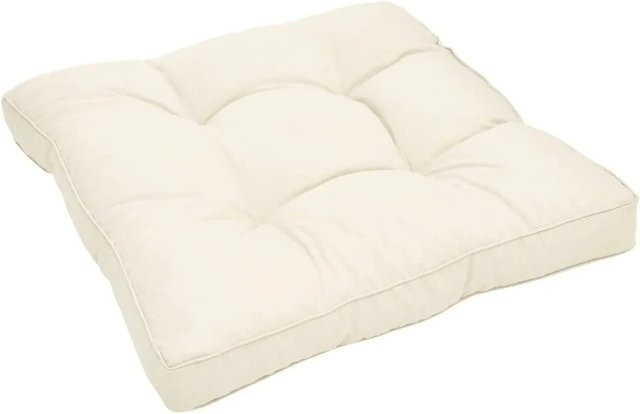 Beautissu Xluna Loungekissen Sitz quadratisch in Beige, B/T/H: 50 x 50 x 10 cm - Bild 1