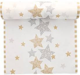 Papstar Tischläufer Stardust in Weiß, stoffähnliches Airlaid auf Rolle, B: 40 cm, L: 24 m - Bild 1