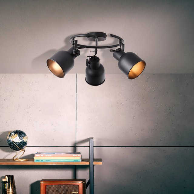 Brilliant Rolet Spotspirale Deckenlampe 3-flammig in Schwarz und Sand aus Metall mit E14 Fassung und dimmbarer Funktion - Bild 1