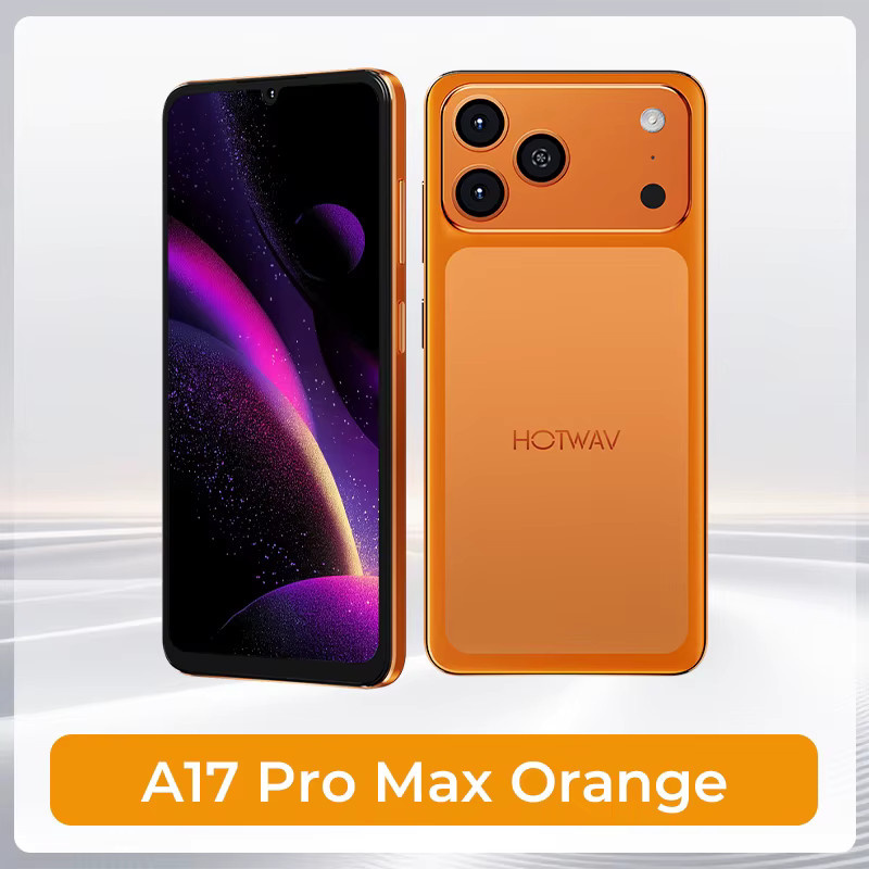 HOTWAV A17 Pro Max Smartphone Orange mit 6,75 Zoll 120Hz Display, 4GB RAM, 256GB Speicher, Android 15 und 5160mAh Akku sowie 3,5mm Kopfhöreranschluss - Bild 5