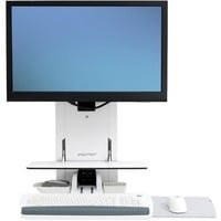 Ergotron StyleView Sit-Stand Vertical Lift Patient Room Befestigungskit in Weiß mit Wandmontage, Tastaturarm, Handgelenkkissen, Maushalterung und Barcode-Scanner-Halterung für LCD-Displays - Bild 2