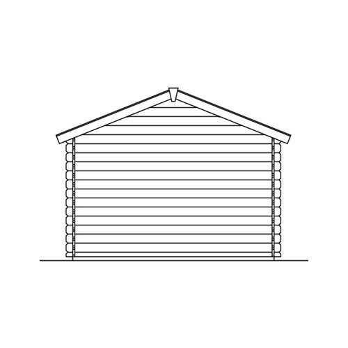 Skan Holz Gartenhaus Como in Natur und Beige mit Außenmaßen B/H/T: 340 x 256 x 300 cm - Bild 4