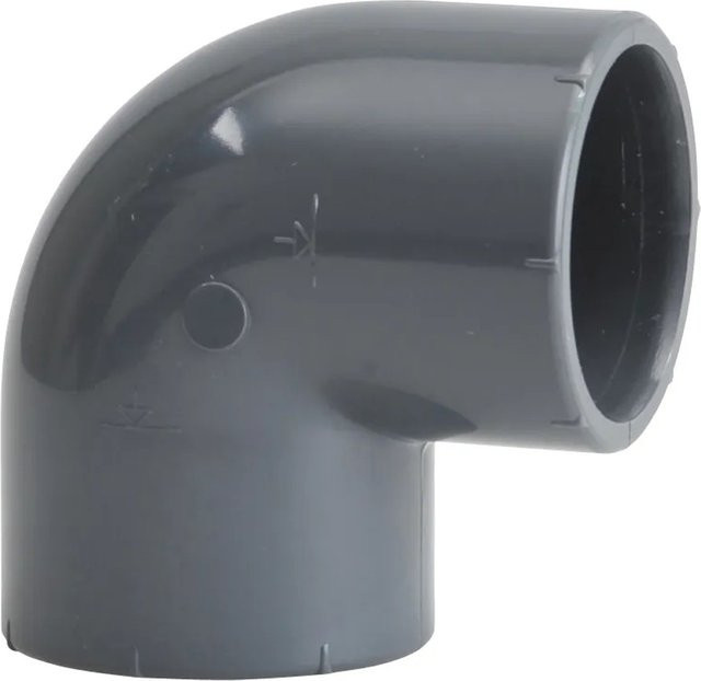 Setma PVC Winkel 90 Grad Biegung in Grau - Bild 1