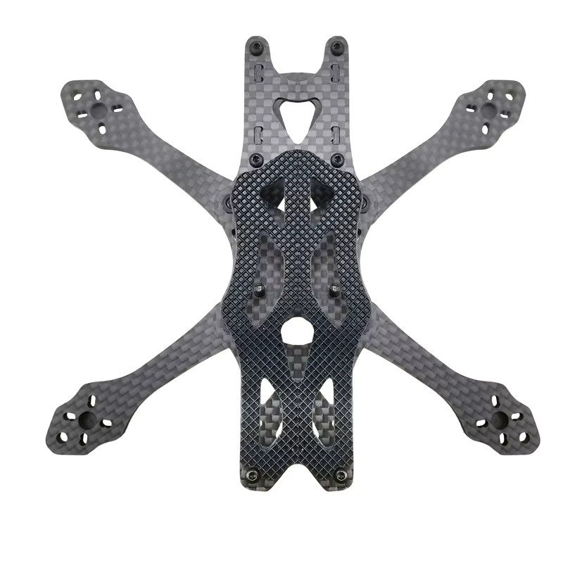 Foxhound APEX FPV Mini Kohlefaser-Rahmensatz für Racing Drone Quadcopter, Schwarz, 150 mm - Bild 1