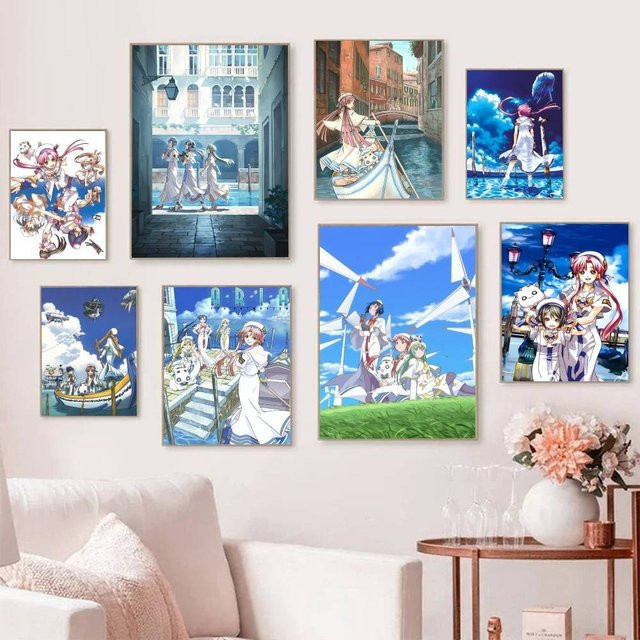 Bilibili Japanische Anime A-ARIA Manga-Poster, selbstklebend und wasserfest, Mehrfarbig, Rechteckig, Breite: 15,0 cm, Höhe: 15,0 cm - Bild 1