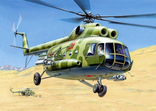 Zvezda MIL MI-8T Soviet Helicopter, Modell, 1:72, Grün - Bild 1