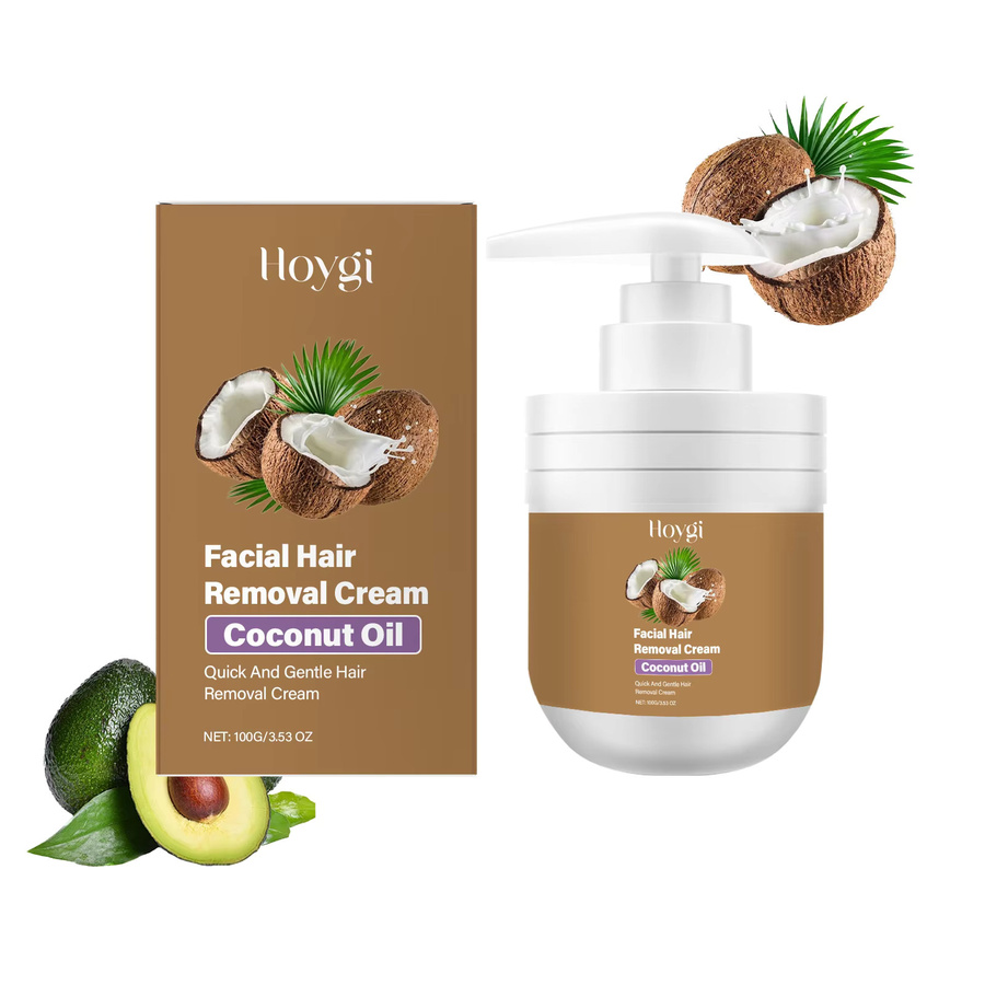 Hoygi Haarentfernungscreme mit Kokosöl, Gesicht und Körper - Bild 3