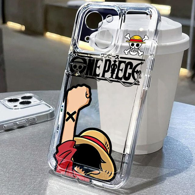 Transparente weiche Handyhülle mit One Piece Luffy und Zoro Motiv für Apple iPhone Modelle - Bild 1