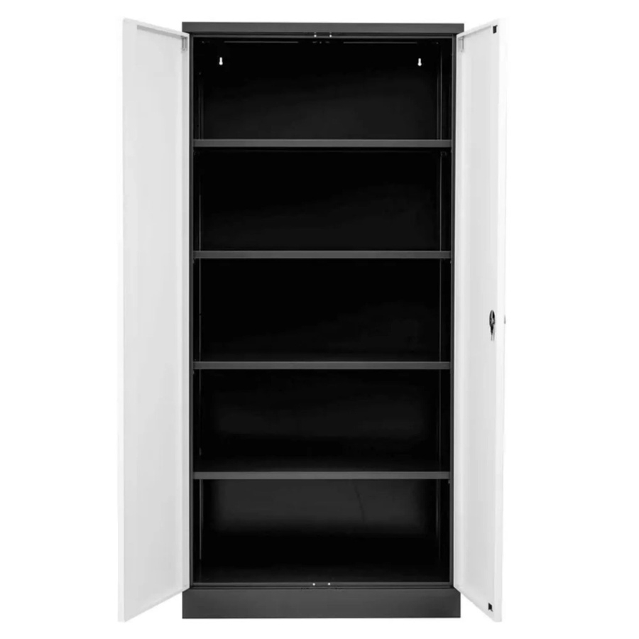 PROREGAL Stahlschrank Bee mit 6 Fachböden und Schließsystem in Anthrazit und Weiß, H x B x T: 195 x 92 x 50 cm - Bild 2