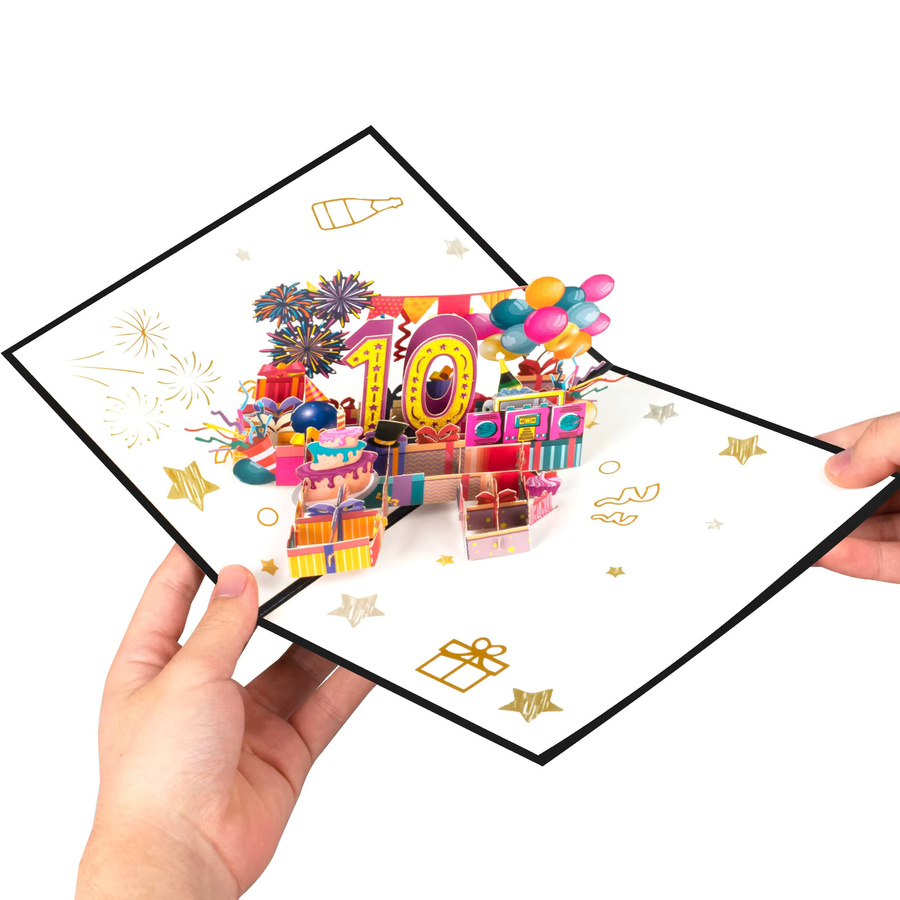 Magic Ants 3D Pop-up-Grußkarte mit Zahlen 1–100 in Mehrfarbig für Geburtstag oder Jubiläum - Bild 3