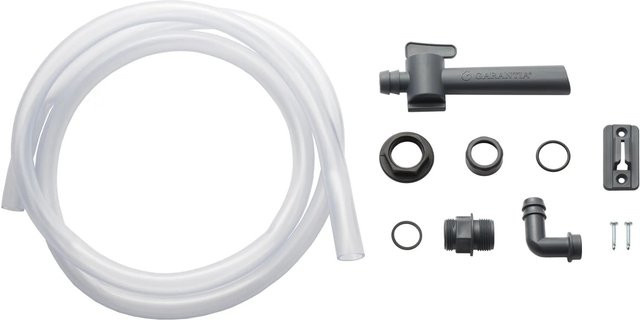 Garantia Aqua-Go Schlauchset transparent 19 mm (3/4'') mit Wasserhahn Stop- und Go-Funktion und Wandhalterung - Bild 1