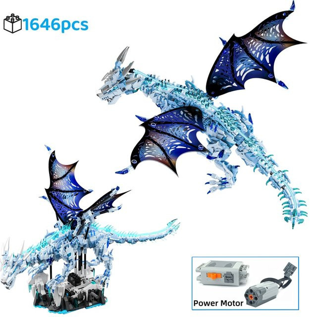 FUNXINEE Eisdrachen-Bausatz, Fantasy, 1646 Teile - Bild 1