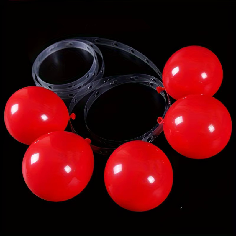 Transparente Ballonkette aus Kunststoff als Ballondekorationsstreifen für Geburtstage in 5 m, 10 m oder 15 m Länge - Bild 4