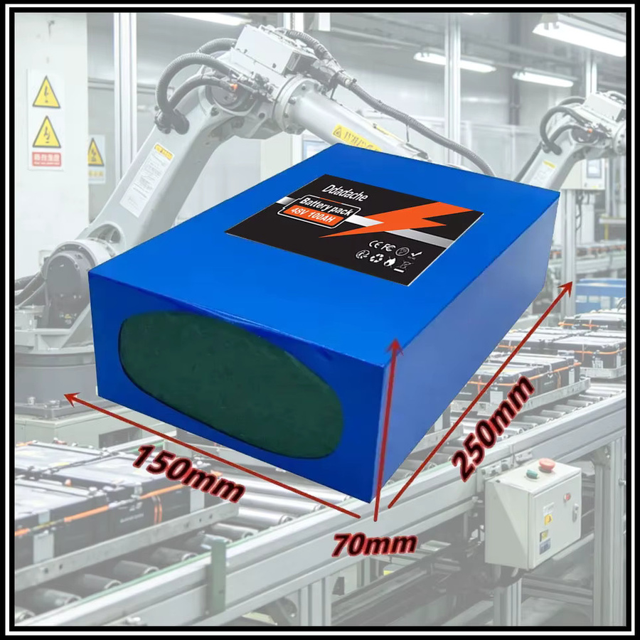 Lithium-Akkupack 48V 100Ah 13S8P für Citycoco Motorroller mit integriertem 50A BMS in Blau - Bild 2