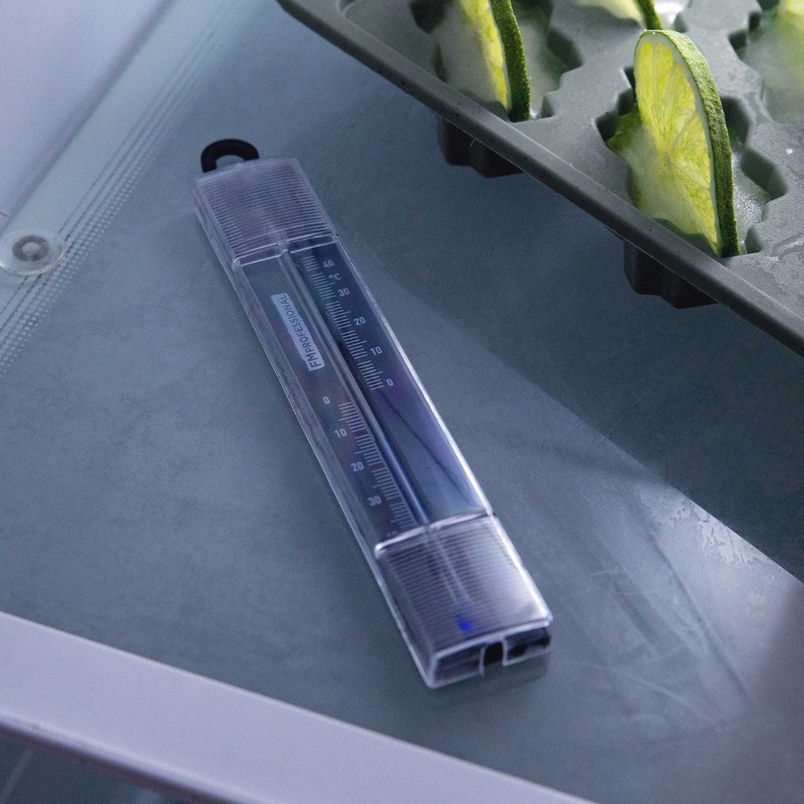 FMprofessional Gefrierschrank Thermometer, 2-teilig, grau und transparent - Bild 2