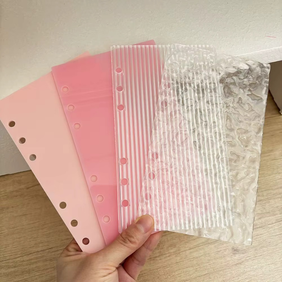 Transparentes A6 Acryl Notebook Cover mit Wellen-Design für DIY Fotoalben und lose Blätter - Bild 1