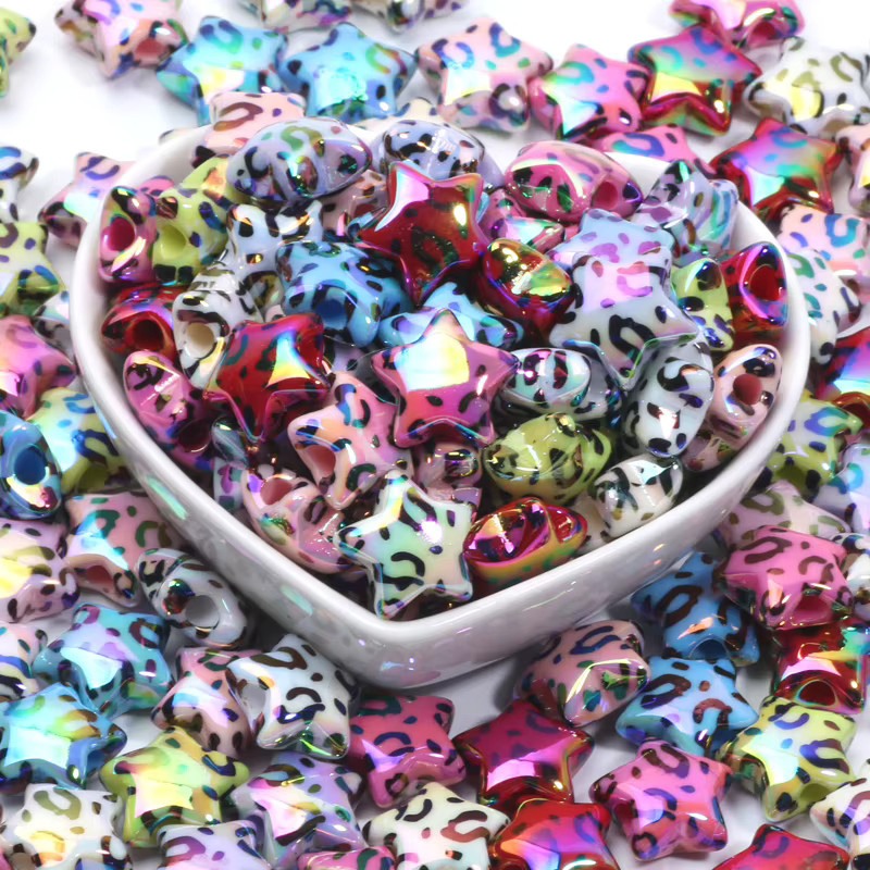 Laudsong Perlen, Leopard, Acryl, Stern, 15 mm - Bild 5