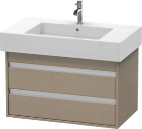 Duravit Waschtischunterschrank Ketho wandhängend mit 2 Schubladen, Farbe Leinen, B: 80 cm, T: 45,5 cm, H: 48 cm - Bild 1