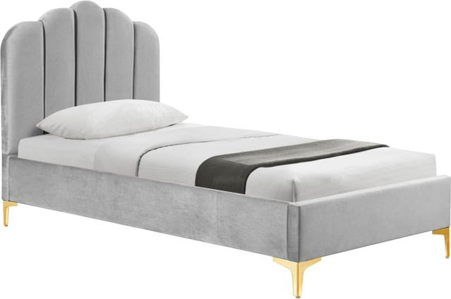 HTI-Living Bett Yoris im Art Deco Stil mit Samtbezug in Gold, B/T/H: 90 x 200 x 118 cm - Bild 1
