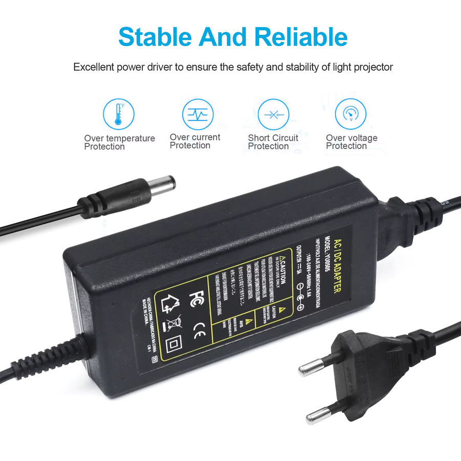 XUNATA Netzteil Adapter Konverter in Schwarz für LED Streifen und CCTV, AC 100-240V zu DC 5V 12V 24V - Bild 3