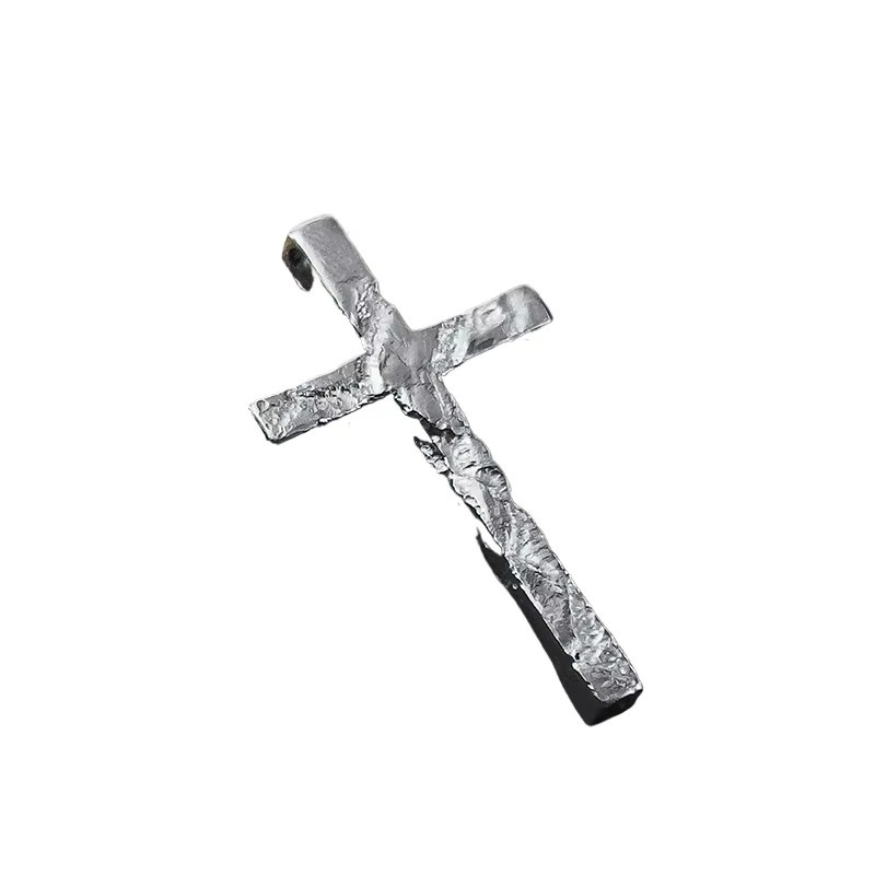 Kreuz-Anhänger Titan, Silber, Unisex - Bild 2