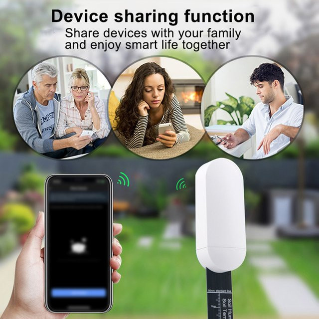 Tuya Zigbee Bodenfeuchtesensor in Weiß zur Temperatur- und Feuchtigkeitsmessung für die Blumenpflege und Home Assistant - Bild 1