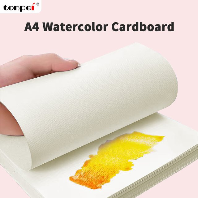 Tonpei Aquarellpapier A4, 50 Blatt, weiß, grobe Struktur, 160 g/m² - Bild 1