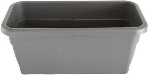 GARDAMO Pflanzgefäß Basic Blumenkasten aus Kunststoff in Anthrazit Grau - Bild 1