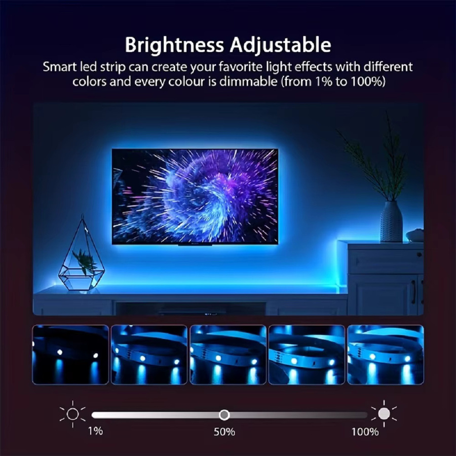 FRST RGB LED Streifen Licht mit USB-Anschluss und Infrarot-Fernbedienung, Multicolour SMD LED Strip für Dekoration - Bild 3