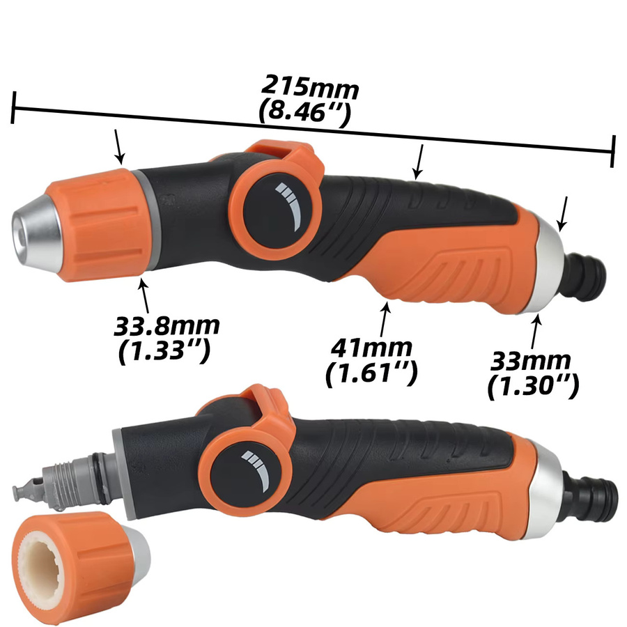 KESLA Garten Hochdruck Wasserpistole mit einstellbarer Düse in Orange für Bewässerung und Autowäsche - Bild 3