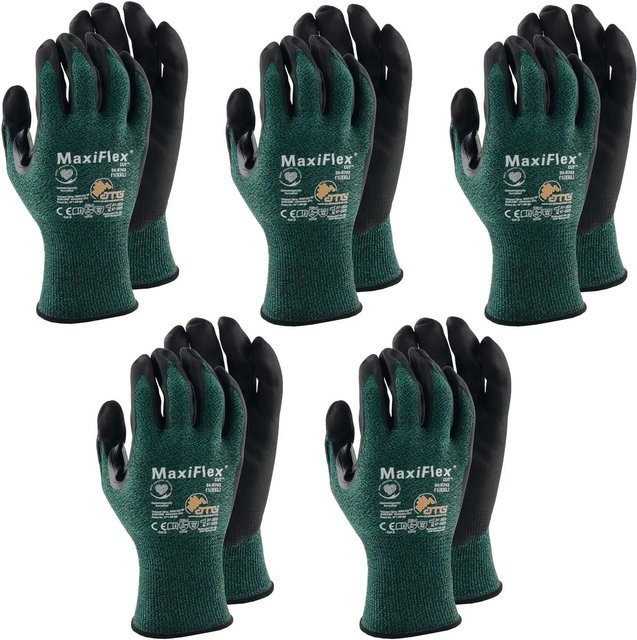 vasalat ATG Maxiflex Schnittschutzhandschuhe mit Nitrilbeschichtung, Farbe: Grün/Schwarz, Größe: 11 XXL, EN 388 - Bild 1