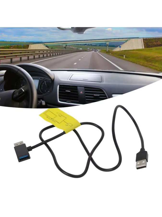 HP USB Netzteil Kabel für Android 13 CarPlay AI Box Adapter, Schwarz, USB-A auf USB-C - Bild 2