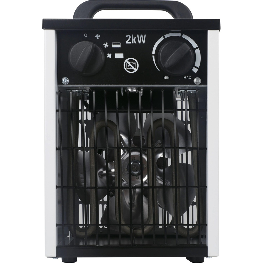 Industrieheizlüfter Helgja Schwarz mit Überhitzungs- und Spritzwasserschutz 1000/2000 W - Bild 2