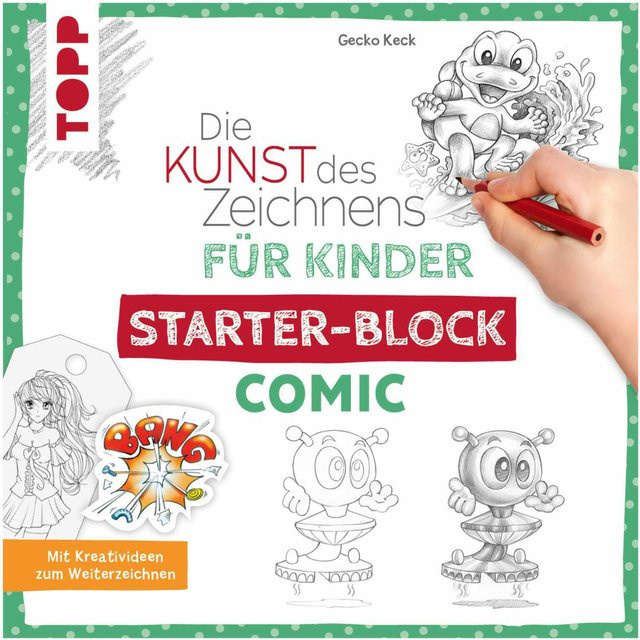 TOPP Die Kunst des Zeichnens für Kinder Starter-Block Comic, Multicolor, 22 x 22 cm - Bild 1