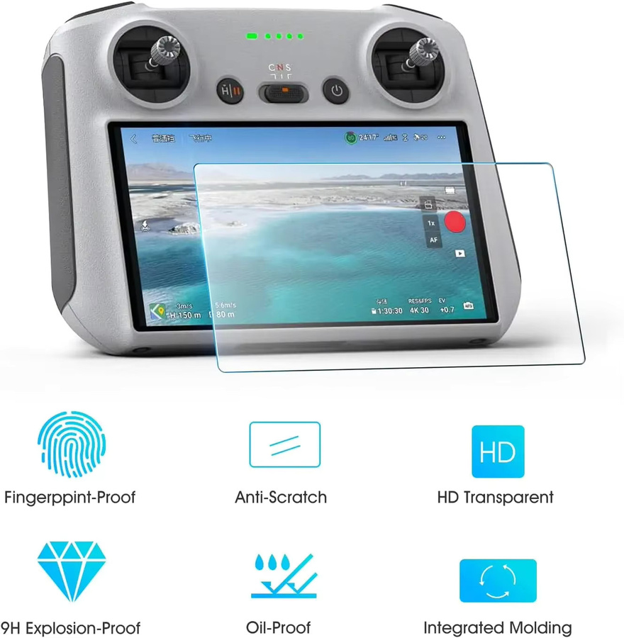 DJI Mini 3 Pro HD-Glas-Displayschutzfolie in Transparent für die RC-Fernbedienung - Bild 3