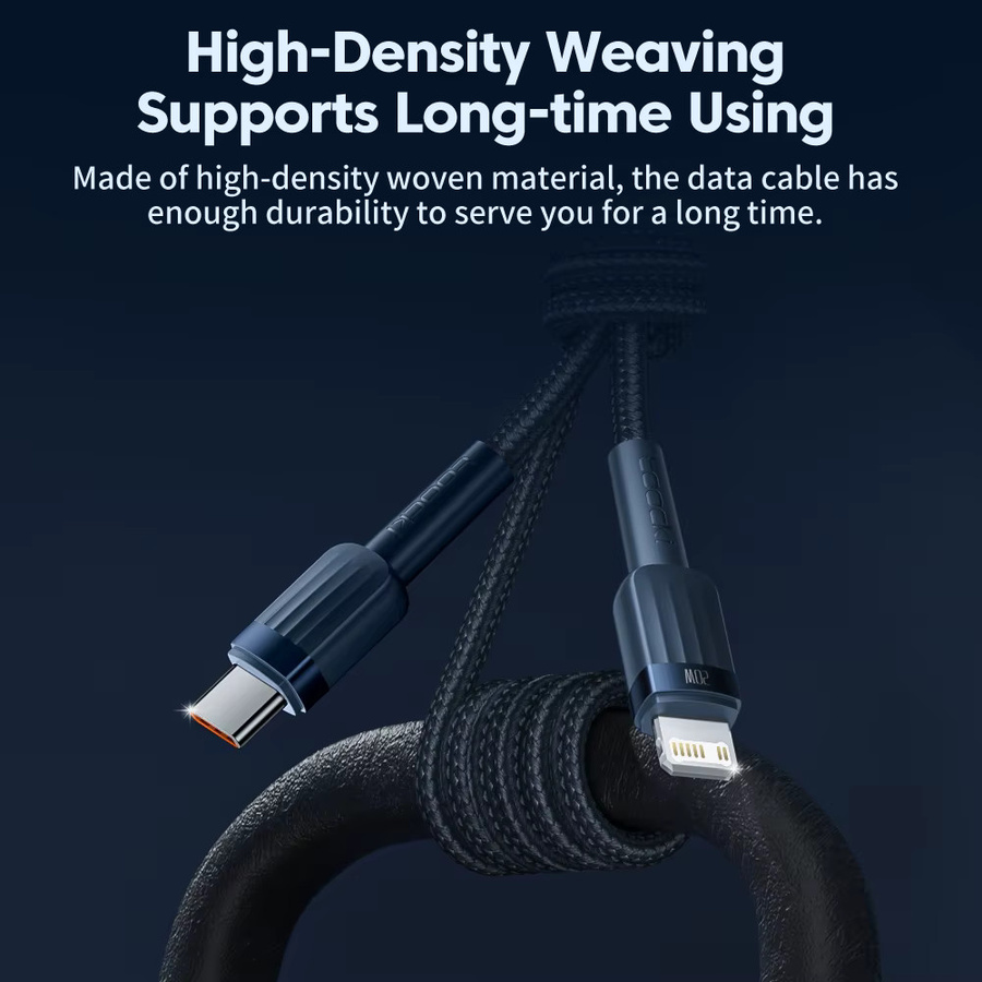 Toocki USB-C auf Lightning Schnellladekabel für iPhone, iPad und AirPods in Schwarz - Bild 5