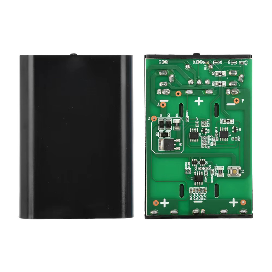 Diymore DIY 12V DC UPS-Batteriebox für 3x 18650 Akkus, lötfreies Unterbrechungsfreie Stromversorgungs-Kit mit DC-Buchse, Schwarz - Bild 2
