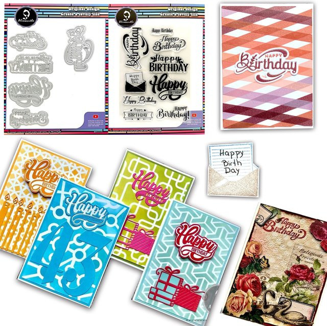 Alinacutle Transparenter Silikonstempel Gute zum Geburtstag für Scrapbooking und DIY-Papierhandwerk - Bild 1