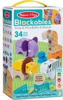 Melissa & Doug Blockables Safari Konstruktionsspielzeug aus Massivholz in farbenfroh - Bild 1