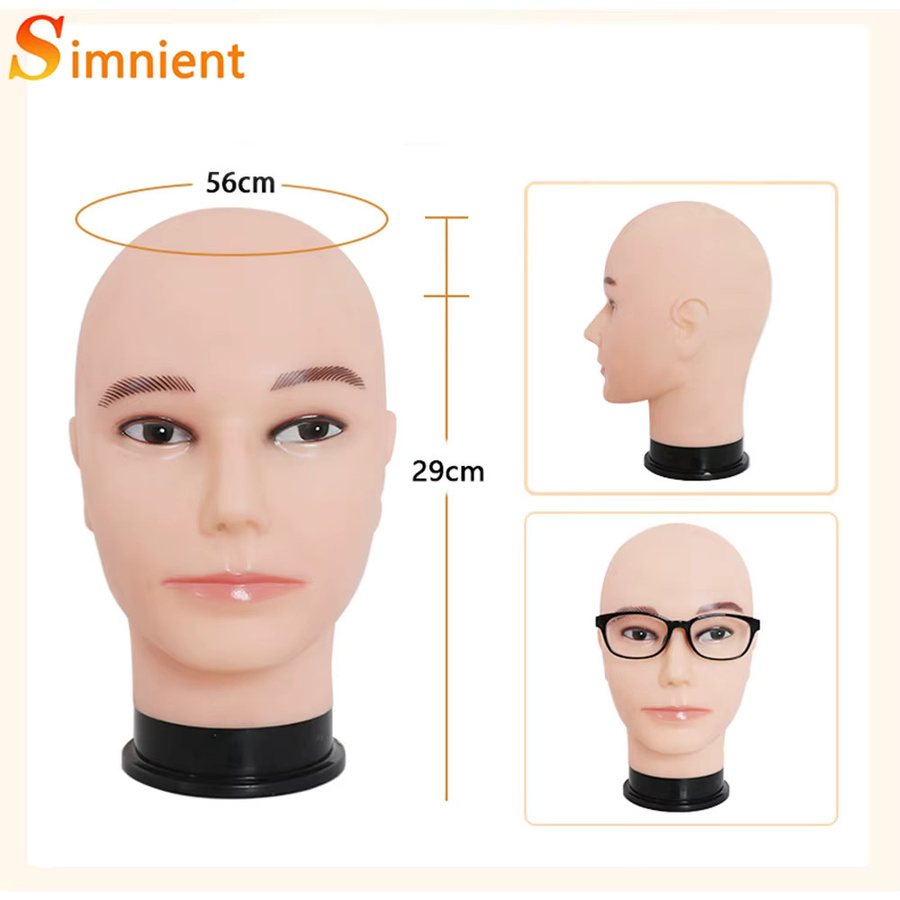Simnient Kosmetik-Übungskopf, kahl, mit T-Pins - Bild 2