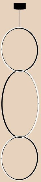 Flos Arrangements LED-Pendelleuchte in Schwarz aus Metall mit Ring-Design - Bild 1