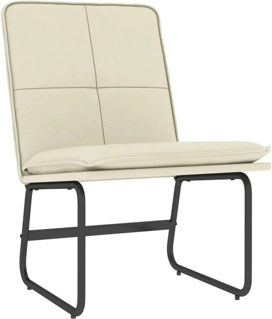 vidaXL Loungesessel in Beige aus Kunstleder mit Armlehnen B/T/H: 54 x 75 x 76 cm - Bild 1