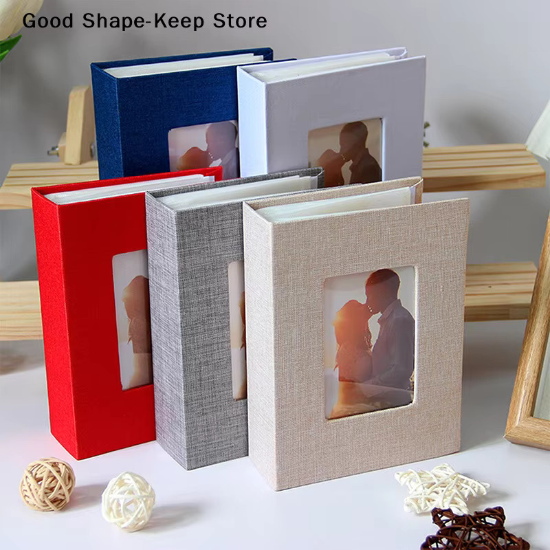 Beschreibbares Fotoalbum aus Leinen in Weiß mit 100 Taschen für 4x6 Fotos zur Aufbewahrung deiner Erinnerungen - Bild 4