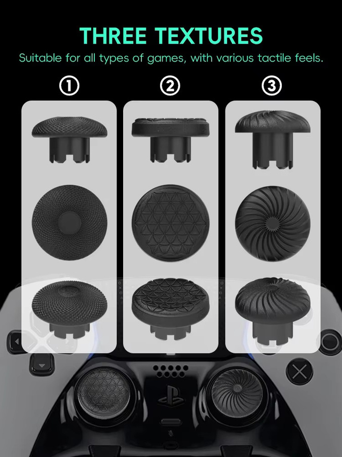 DATA FROG Metall-Rocker-Kappe und Paddel-Zubehörset für PS4 und PS5 Edge Elite Controller in Blau und Schwarz - Bild 3