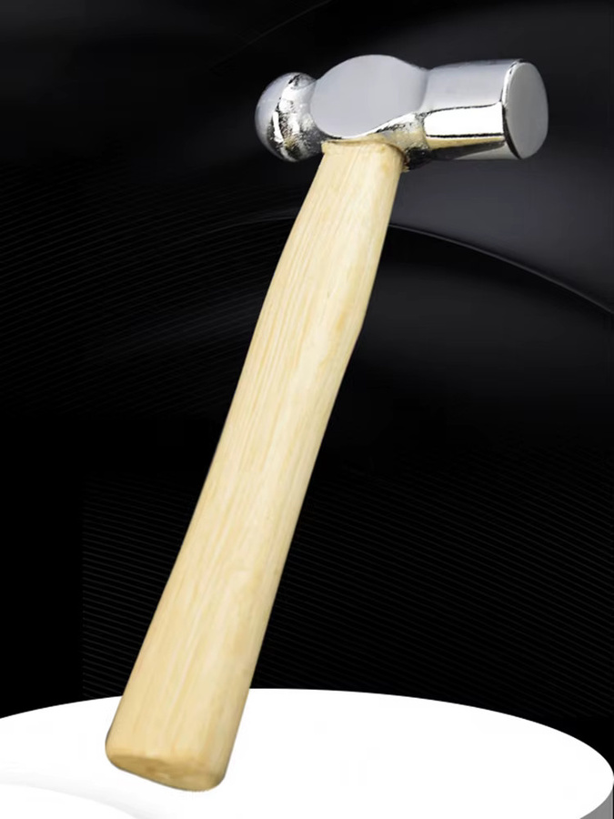 nimbleMini Multifunktions-Minihammer aus Holz mit silbernem Rundkopf für Walnüsse und als Auto-Notfallwerkzeug - Bild 5
