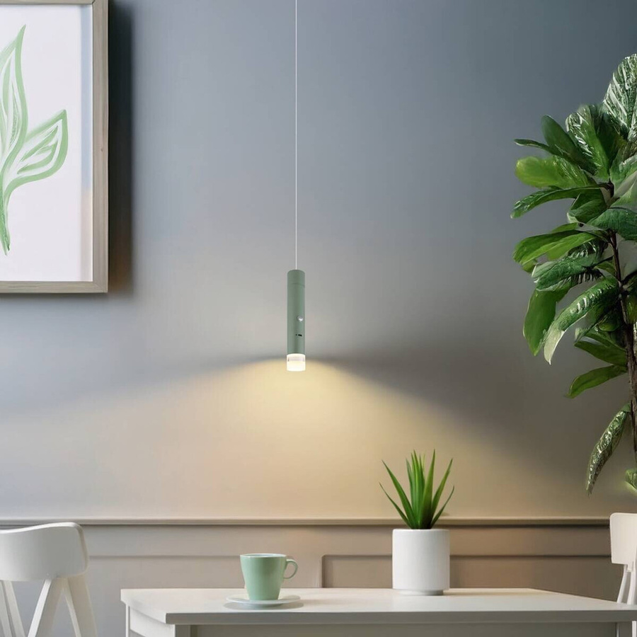 GLOBO LED-Hängeleuchte modern in Grün und Klar aus Acryl und Metall, dimmbar mit Akku und Touch-Funktion, Höhe: 120 cm, Durchmesser: 3,8 cm - Bild 2