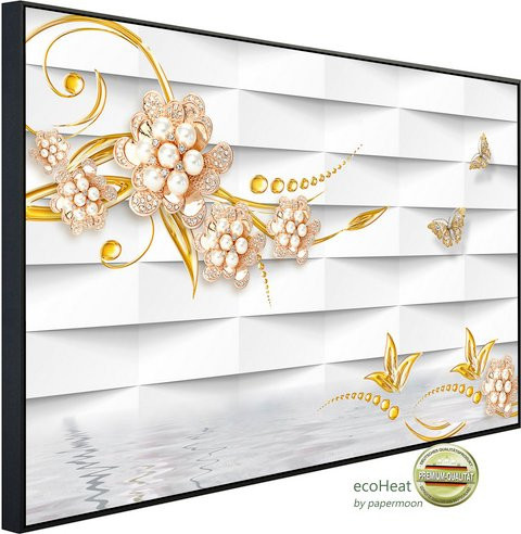 papermoon EcoHeat Infrarotheizung mit Blumenmuster in Bunt und Matt-Effekt - Bild 1