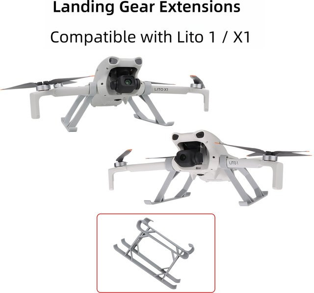 Erhöhtes Landegestell kompatibel mit DJI Lito 1/X1, kratzfeste Drohnenbeine für den Außeneinsatz - Bild 1