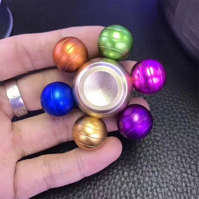 soulbao Fidget Spinner, Metall, Bunte Sechs Perlen, Gyroskop - Bild 1
